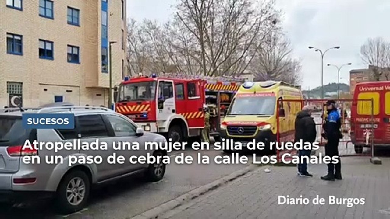 Herida en Burgos una mujer en silla de ruedas en un atropello en la calle Los Canales