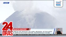 Pagbuga ng makapal na usok, rockfall at pag-agos ng uson sa Bulkang Mayon, nagpapatuloy pa rin | 24 Oras