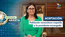 Presidenta encargada Delcy Rodríguez cuenta con el apoyo de 91% del pueblo