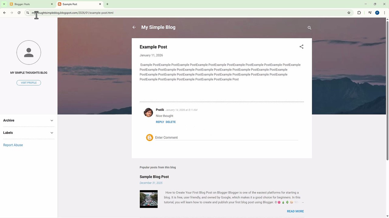 Blogger 22 Managing Comments from Dashboard