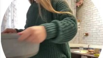 Girl faces double kitchen fails while trying to show pot on camera