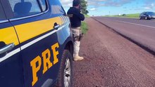 Veículo é flagrado pela PRF a 177 km/h na BR-163, em Cascavel