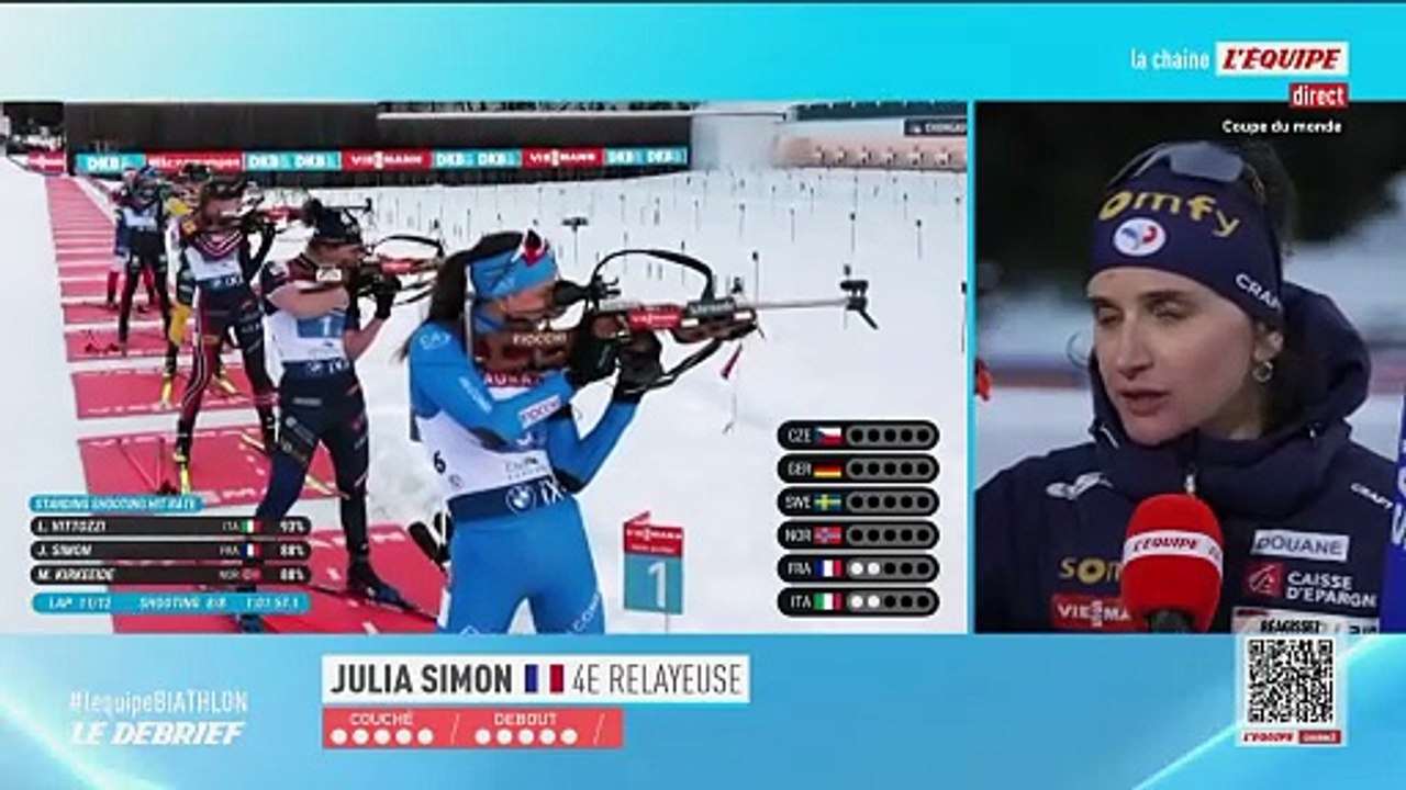 « Je me suis vraiment sentie impuissante » : Julia Simon raconte un relais frustrant à Ruhpolding avec les Bleues - Biathlon - Coupe du monde (F)
