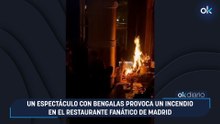 Un espectáculo con bengalas provoca un incendio en el restaurante Fanático de Madrid