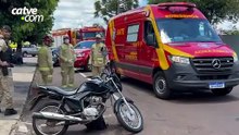 Idoso fica em estado grave ao ser atropelado por moto na rua Jacarezinho