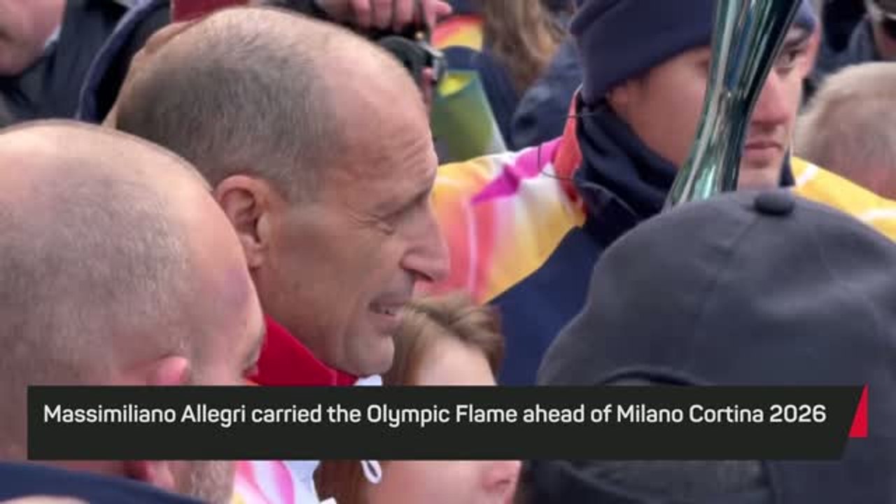 Milan's Allegri carries Olympic Torch ahead of...