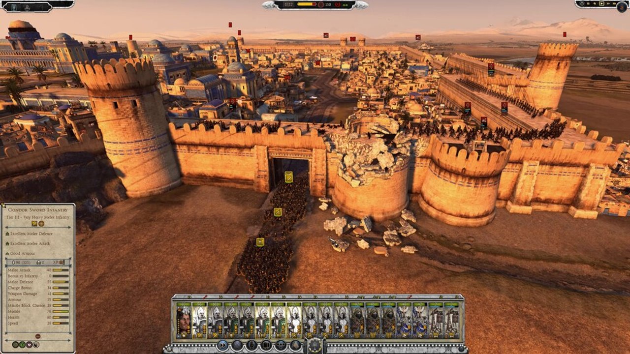 Total war in mittelerde: wir erobern eine stadt mit der elite gondors und aragorn höchstpersönlich