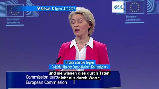 Von der Leyen vor Gesprächen im Weißen Haus: Grönland kann auf uns zählen