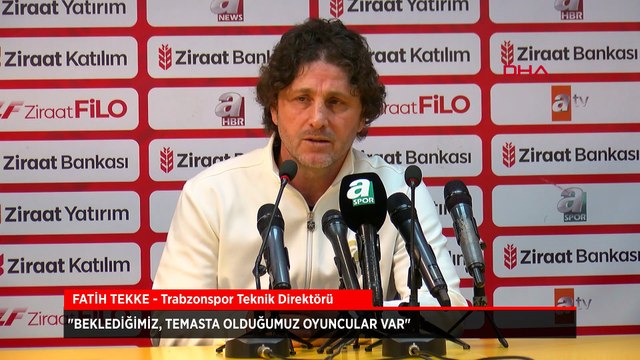Trabzonspor Teknik Direktörü Fatih Tekke'den transfer açıklaması: Temasta olduğumuz oyuncular var