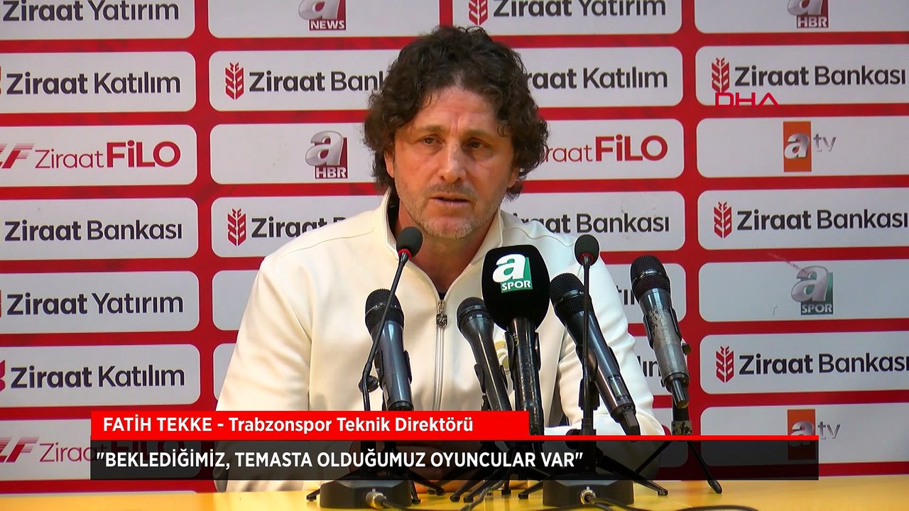 Trabzonspor Teknik Direktörü Fatih Tekke'den transfer açıklaması: Temasta olduğumuz oyuncular var