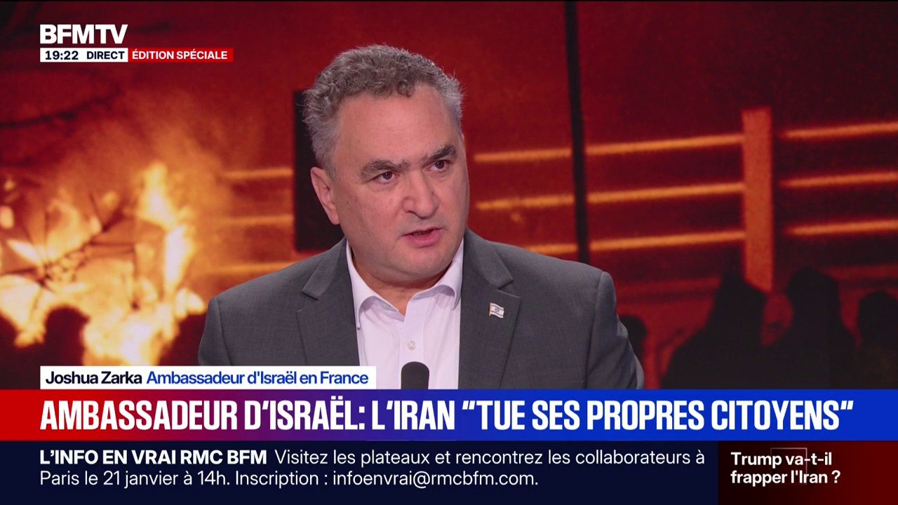 Iran: "Nous parlons d'un régime qui tue ses citoyens de façon systématique", souligne l'ambassadeur d'Israël en France