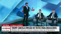 Trump cancela emissão de vistos para brasileiros e outras 74 nacionalidades; entenda