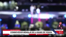 Las palabras de Thaliana, hija de Yeison Jiménez, durante el homenaje en el Movistar Arena