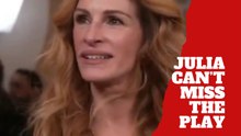 Julia Roberts pauses an interview to watch a crucial 49ers moment