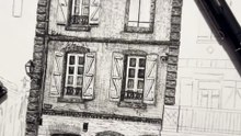 Dessin d'une maison avec les Fineliners