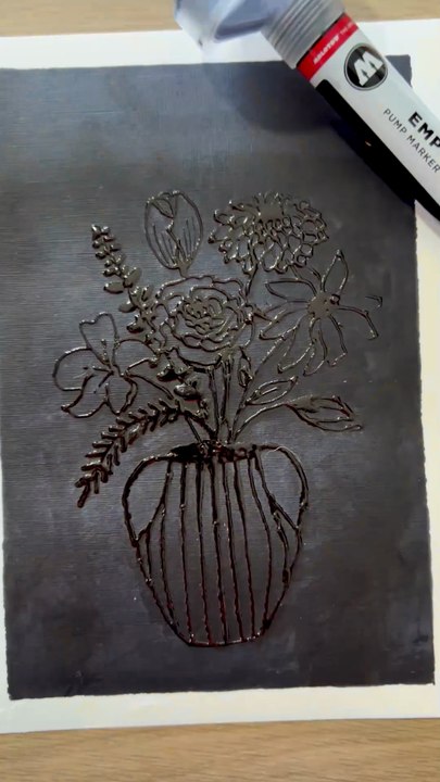 idée d'illustration à réaliser avec un marqueur et du drawing gum