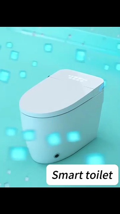 Luxury Smart Toilet Built In Water Tank Toilet Heated Seat Elongated Toilet Blackout Food flush Night Light Built-in Bidet Seat