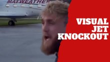 Jake Paul humiliates Floyd Mayweather with a visual knockout by comparing private jets in the hangar
