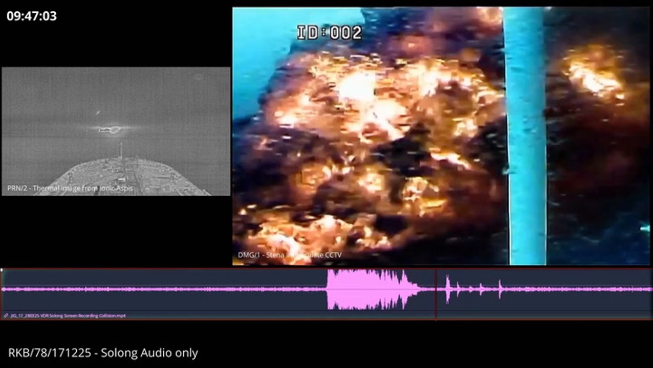 Moment two ships explode in huge fireball after deadly collision in North Sea caught on CCTV