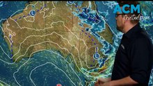 Rain and storms in eastern Australia, dry and warm to hot elsewhere