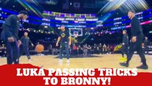 Luka Doncic teaches Bronny James his best tricks