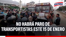 Confirman que NO HABRÁ PARO DE TRANSPORTISTAS este 15 de enero: 