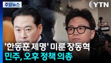 ’한동훈 제명’ 일단 미룬 장동혁...민주, 오후 정책의총 / YTN
