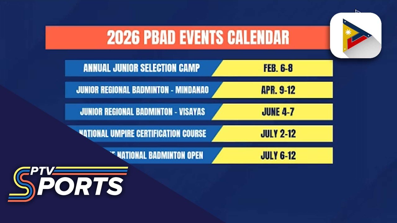 PBAD, inilabas ang calendar of events ngayong 2026
