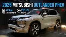 Innenraum, Akku, Verbrauch: 2026 Mitsubishi Outlander PHEV Check