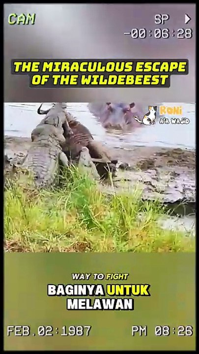 Pelarian ajaib seekor wildebeest dari maut—detik-detik yang menegangkan di alam liar!