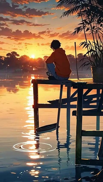 Glowing Sunset Lake