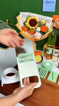 5-in-1 Multifunctional High-Quality Vegetable & Fruit Slicer With Five Changeable Blades, Hand Protector - Your Ultimate Kitchen Gadget for Manual Vegetable Slicing, Cutter, Potato Shredding, Garlic Grating, Carrot Chopping Effortless Culinary Innovation\