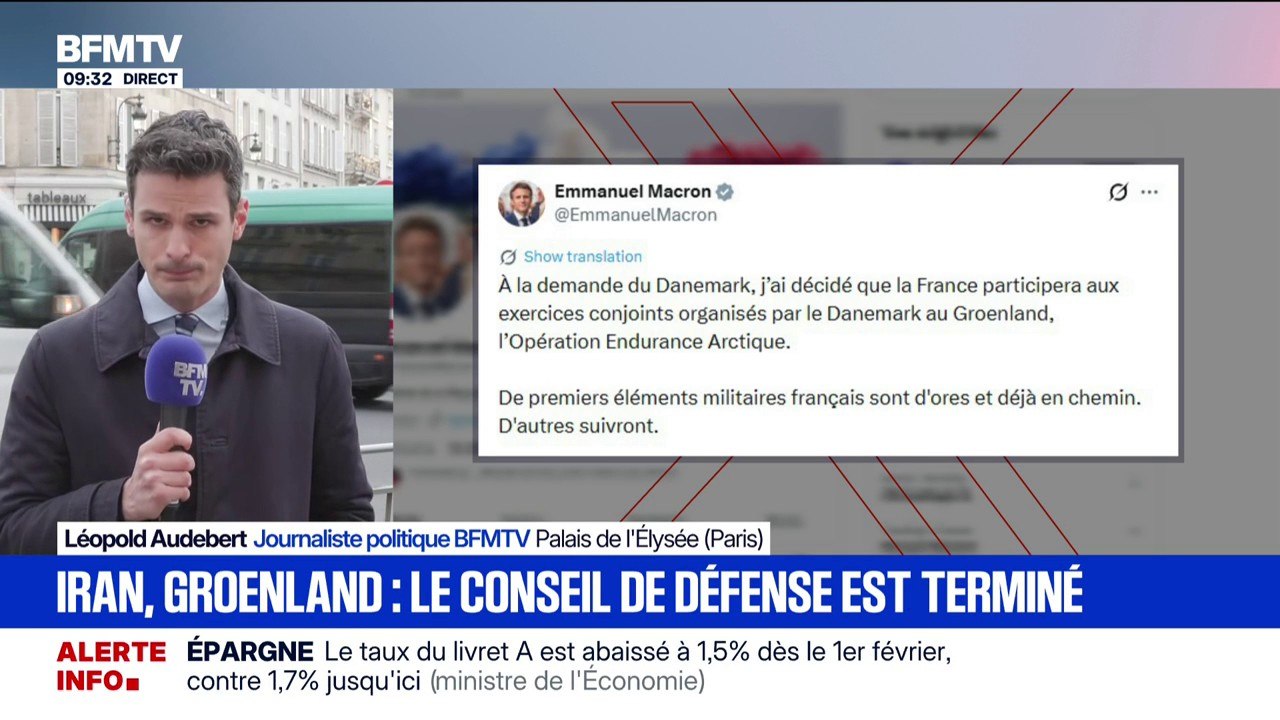 Iran, Groenland...: le conseil de défense a pris fin