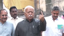 Maharashtra Civic Body Elections: RSS Chief Mohan Bhagwat Casts Vote in Nagpur