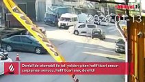 Kazayı gören olay yerine koştu! Çarpışmanın şiddetiyle devrilen...