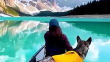 Relaxing Canada Travel Guide - Canoeing Moraine Lake in Spring