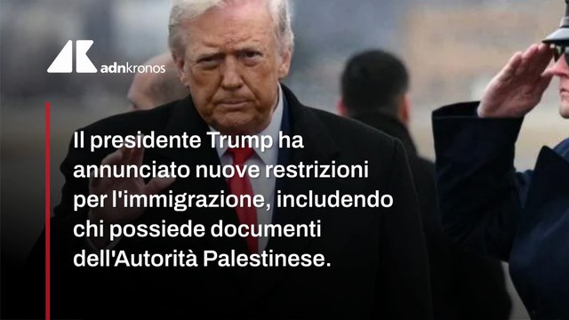 Usa, da Trump nuova stretta sull'immigrazione: limiti anche ai palestinesi