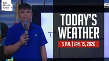 Today's Weather, 5 P.M. | Jan. 15, 2026