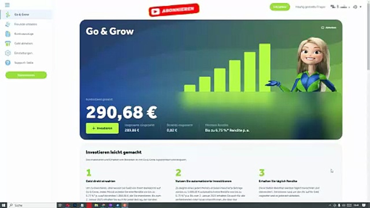 6,75% Rendite pro Jahr erhalten |Geld für Konto erhalten statt es auszugeben (Online)