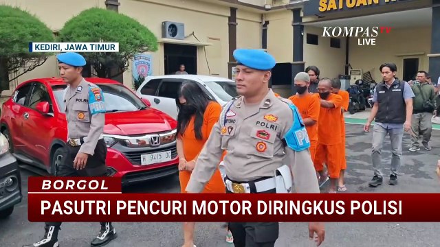 Pasutri Spesialis Curanmor di Kediri Ditangkap, Polisi Sita 4 Motor Hasil Curian | BORGOL