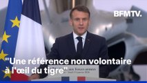 Emmanuel Macron plaisante sur l'état de son œil