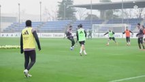 Entrenamiento del Real Madrid tras la debacle en forma de eliminación ante el Albacete en Copa