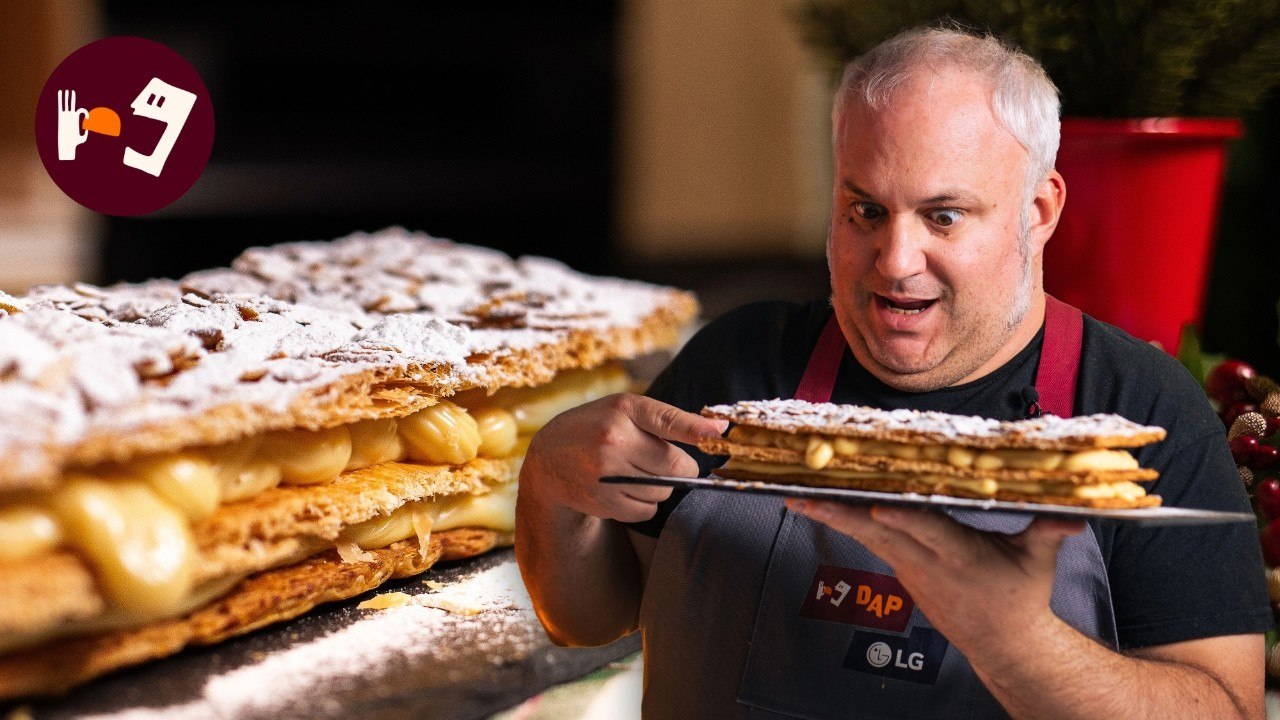 POSTRE DE NAVIDAD FÁCIL Y RÁPIDO 🤤 MILHOJAS DE CREMA FÁCIL listo en unos minutos