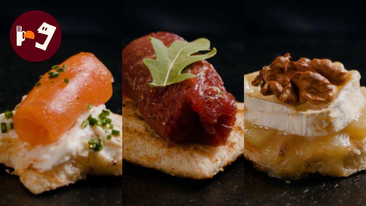 ¿Sin imaginación con los entrantes de Navidad? Aquí tienes 3 canapés deliciosos