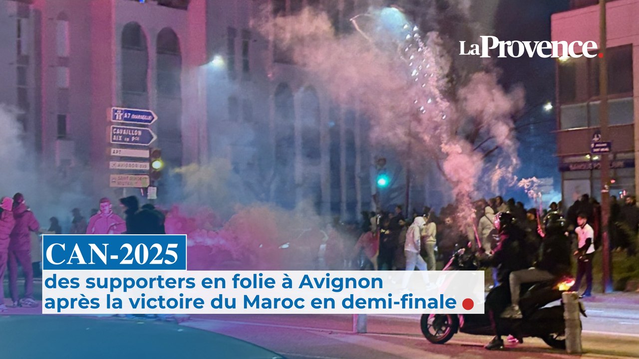 CAN-2025 :  des supporters en folie à Avignon après la victoire du Maroc en demi-finale