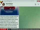 Presidenta Encargada Delcy Rodríguez sostuvo una productiva conversación telefónica con Donald Trump