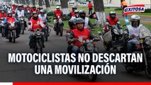 Motociclistas no descartan una movilización en rechazo a la prohibición de dos personas en una unidad