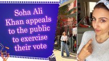 Soha Ali Khan shares her inked finger selfie, urges citizens to vote instead of merely complaining