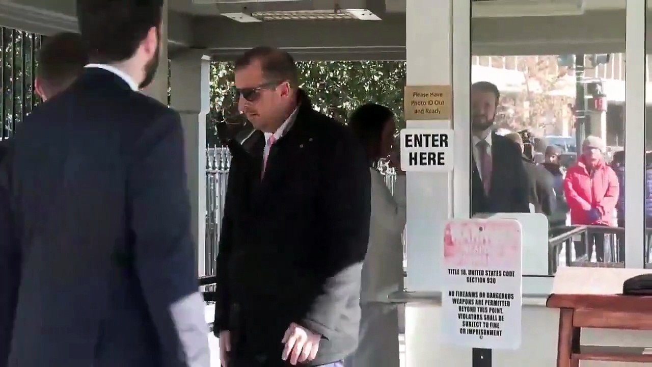 María Corina Machado llegando a la Casa Blanca para reunirse en privado con el Presidente Donald Trump