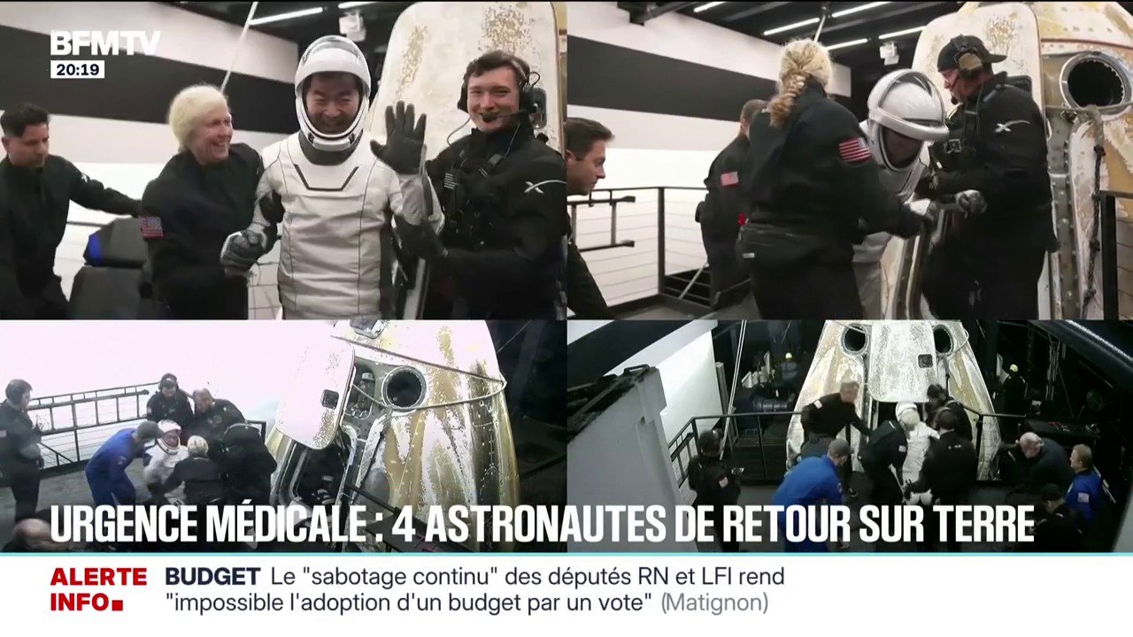Quatre astronautes ont prématurément quitté la Station spatiale internationale pour raison médicale